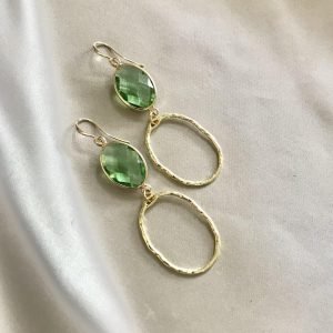 Spring Green Glassteen & Ovale Hangers