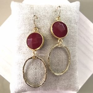 Rode Jade & Ovale Hangers