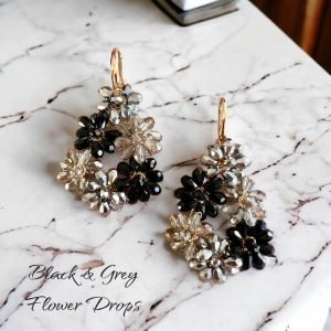 Zwartgrijze Flower Drops