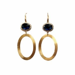 Goldplated Blue & Ovals