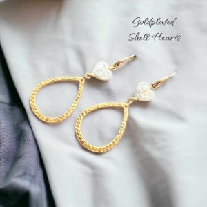 Goldplated Shell Hearts
