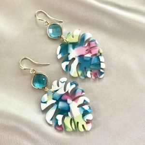 Aqua Multicolour Leaves