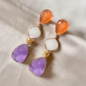 Oranje Catseye & Lila Druzy