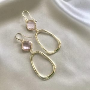 Roze Glassteentjes & Open Hangers
