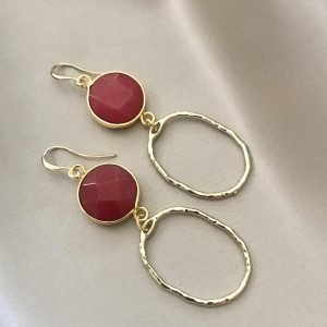 Rode Jade & Ovale Hangers