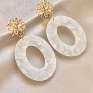 Goldplated Coral & Witte Resin