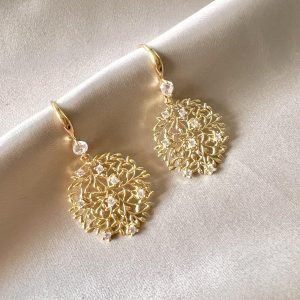 Goldplated Zirkonia Rond