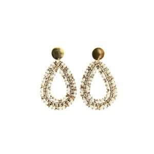 Beige Crochet & Crystals