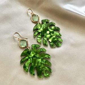 Groene Glassteentjes & Groene Leaves