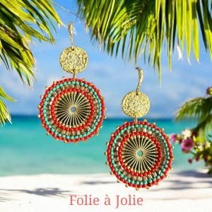 Solar Coral & Turquoise