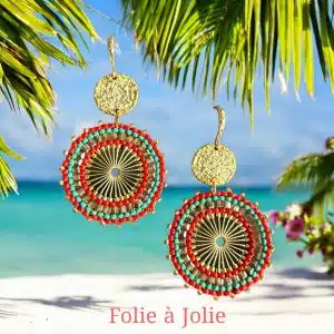 Solar Coral & Turquoise