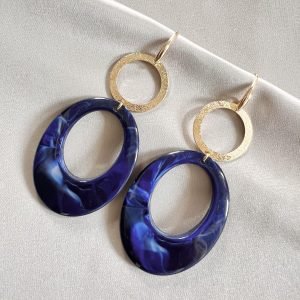 Blue Resin & Brushed Ringen