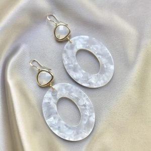 Opaliet & Witte Gemêleerde Resin