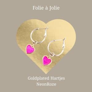 Goldplated Hartjes NeonRoze