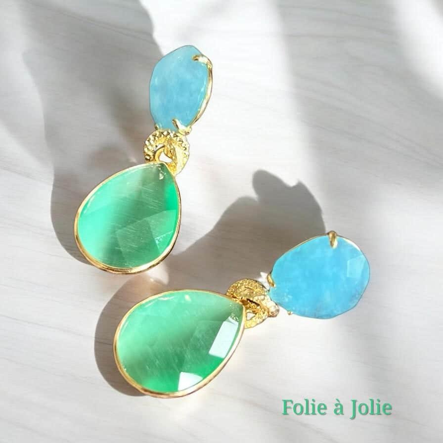 Aqua & Zeegroene Catseye - Afbeelding 2
