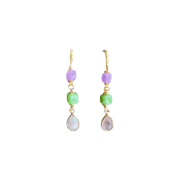 Lila en Groene Jade & Rooskwarts