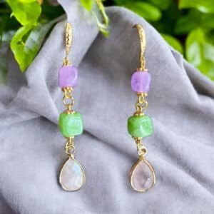 Lila en Groene Jade & Rooskwarts