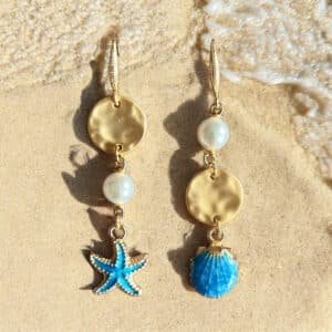 Zeester en Schelp Blauw