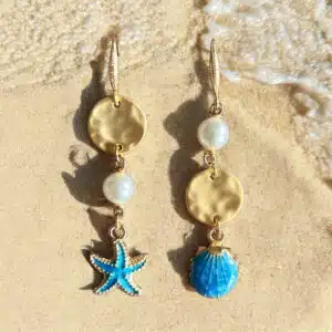 Zeester en Schelp Blauw