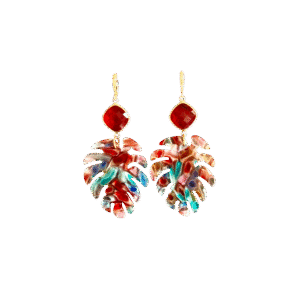 Leaves Rood Multicolour