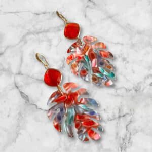 Leaves Rood Multicolour