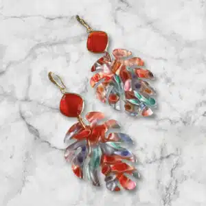 Leaves Rood Multicolour