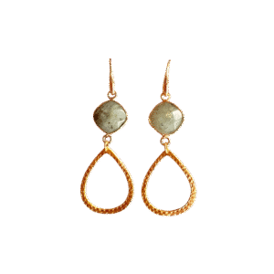 Labradoriet & Goldplated Drops