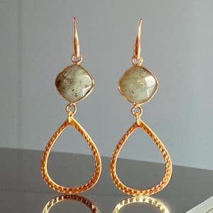 Labradoriet & Goldplated Drops