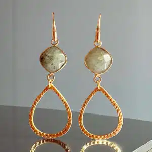 Labradoriet & Goldplated Drops