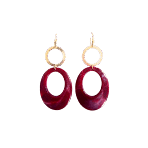 Burgundy Resin & Brushed Ringen