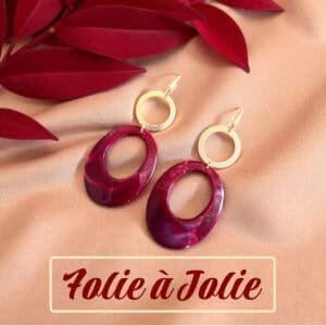 Burgundy Resin & Brushed Ringen
