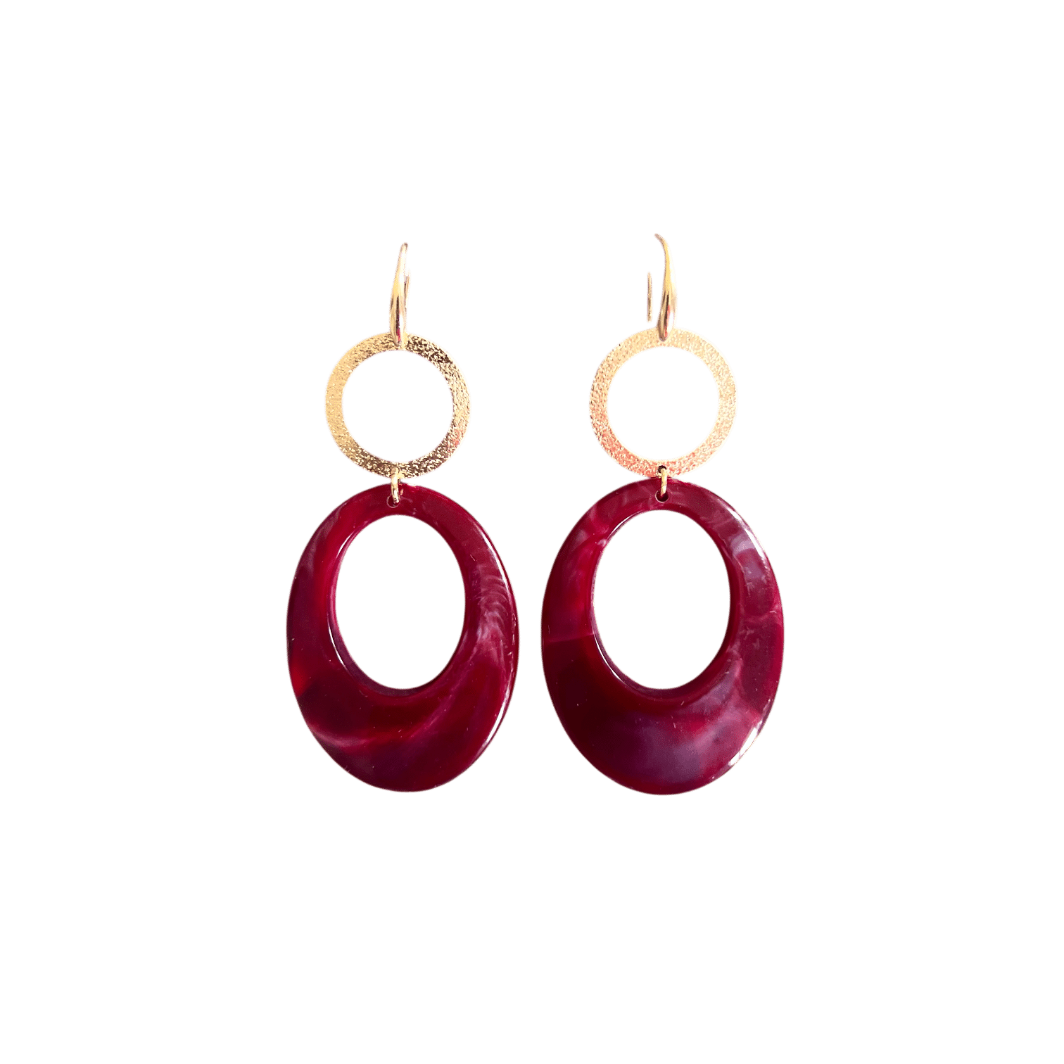 Burgundy Resin & Brushed Ringen