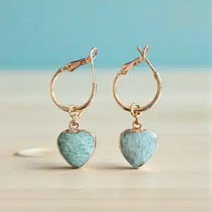 Oorring & Amazoniet hartjes