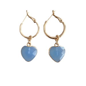 Oorring & IJsblauwe hartjes