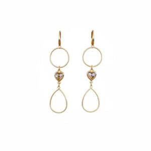 Goldplated hartjes Bruin