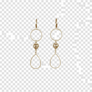 Goldplated hartjes Bruin