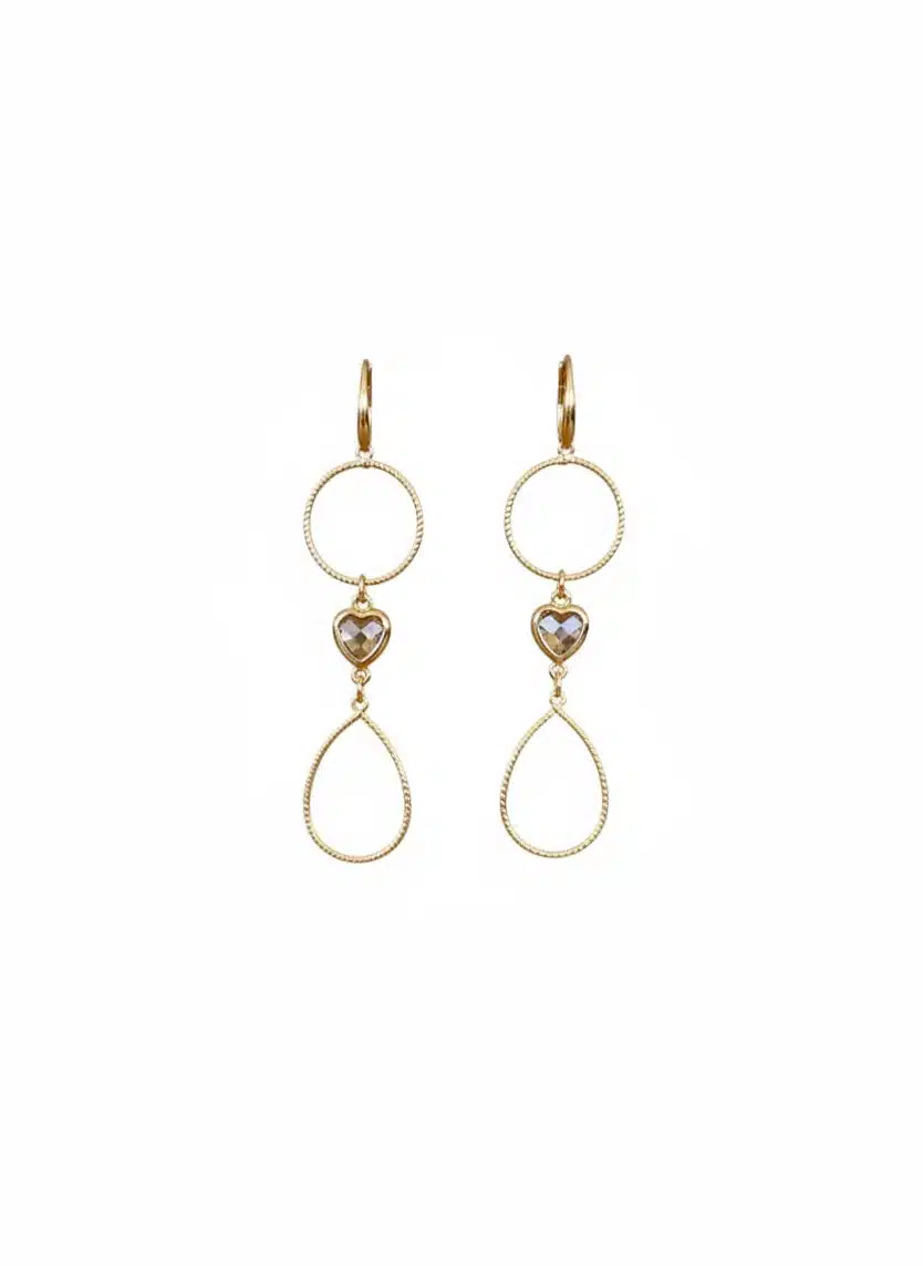 Goldplated hartjes Bruin
