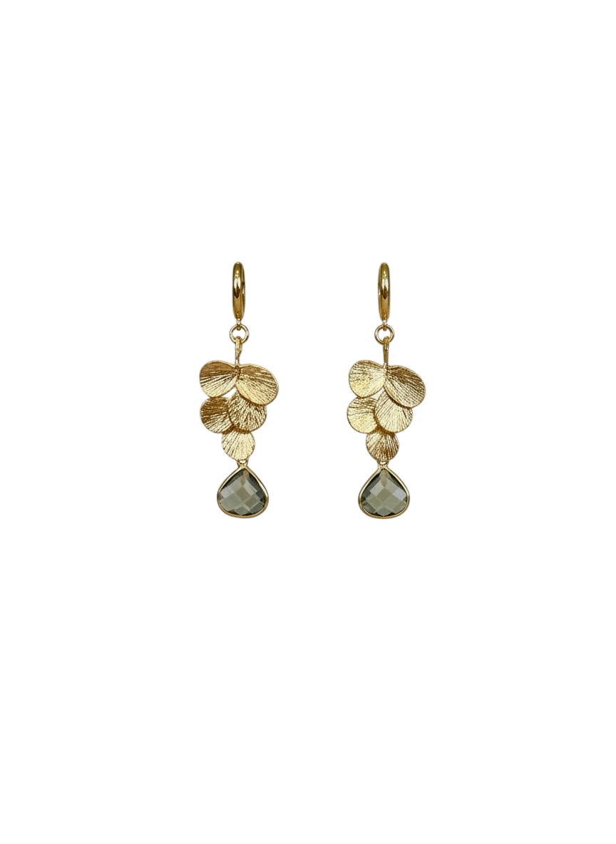 Goldplated Trosje & Bruine Glassteen